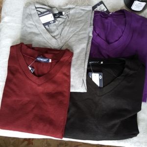 Long sleeve V Neck Sweaters Mens XL